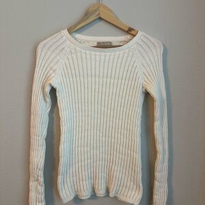 Banana Republic Ribbed Cream Sweater